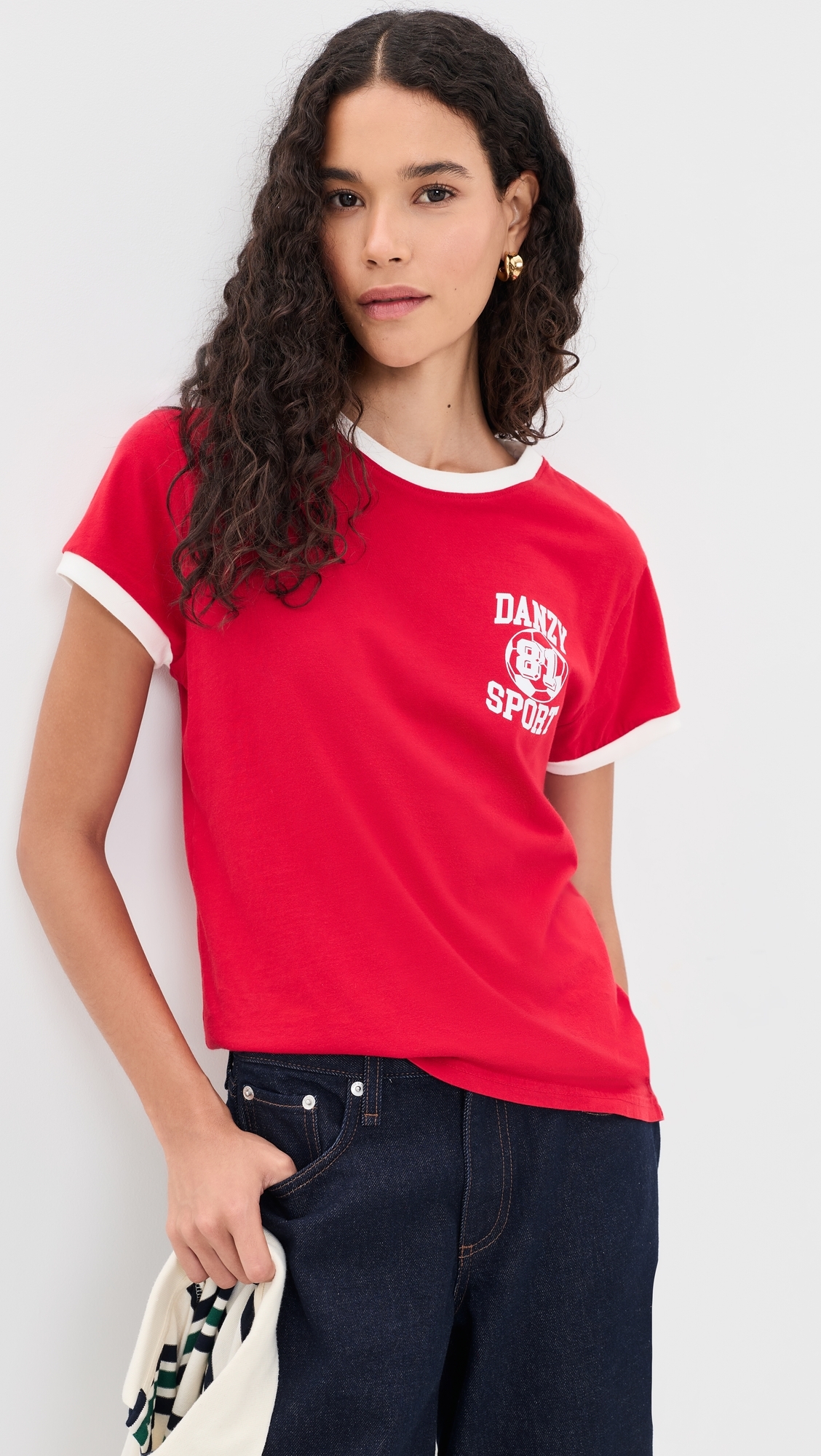 Vintage Fit Style Soccer Jersey Red