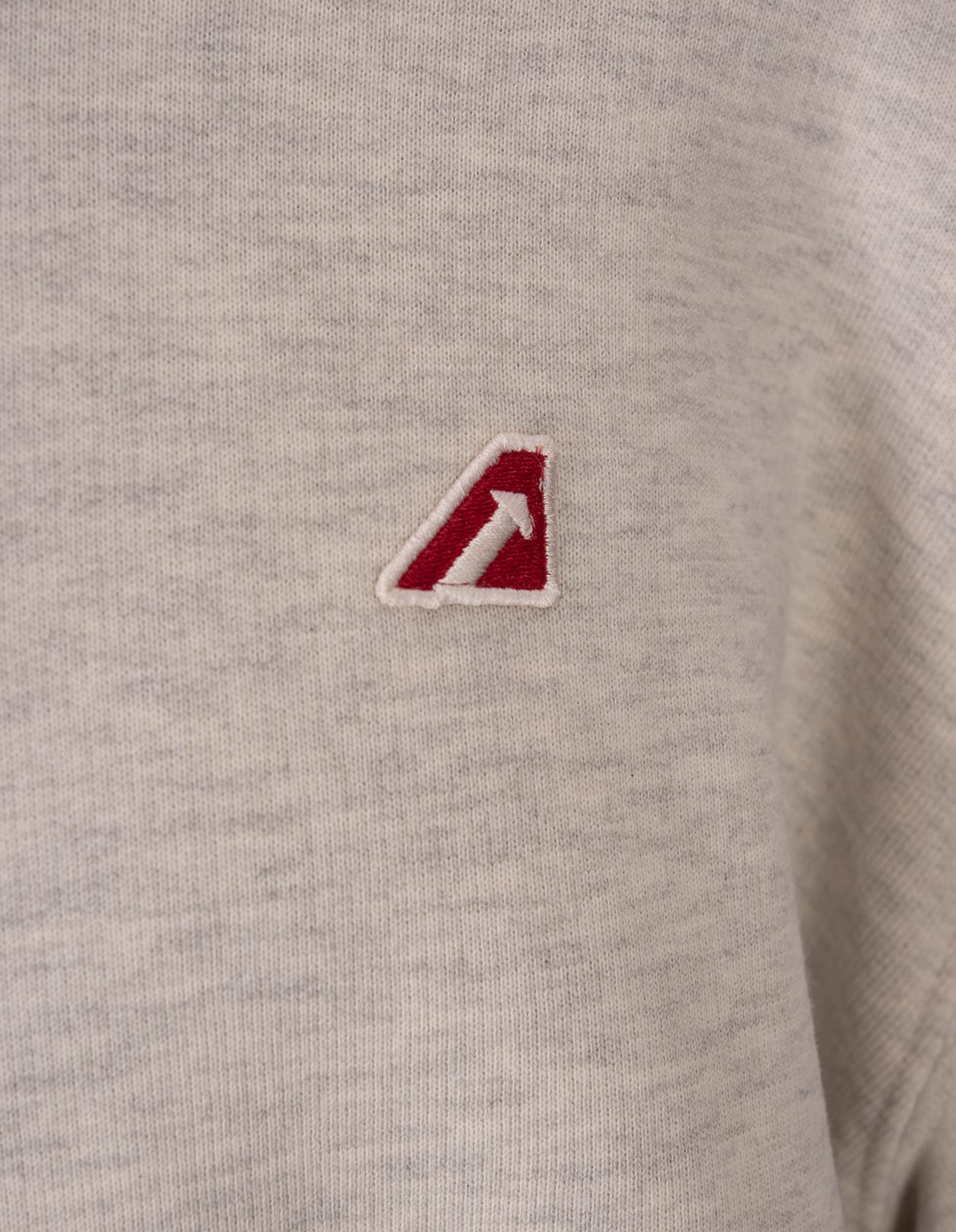 Mélange-effect cotton hoodie - Neutrals
