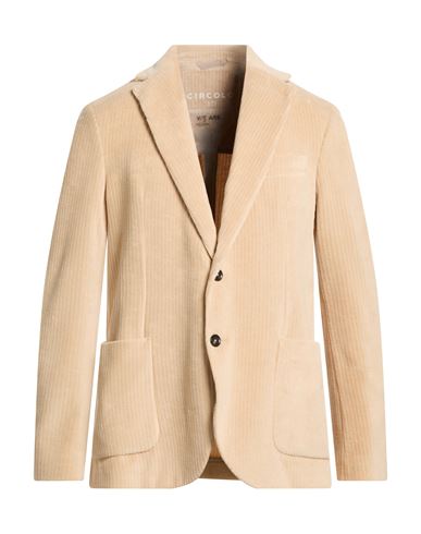 Man Blazer Sand Size 44 Cotton, Polyester