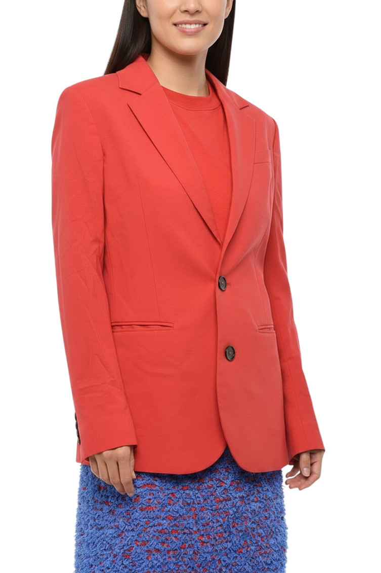 Notched-lapel single-breasted blazer