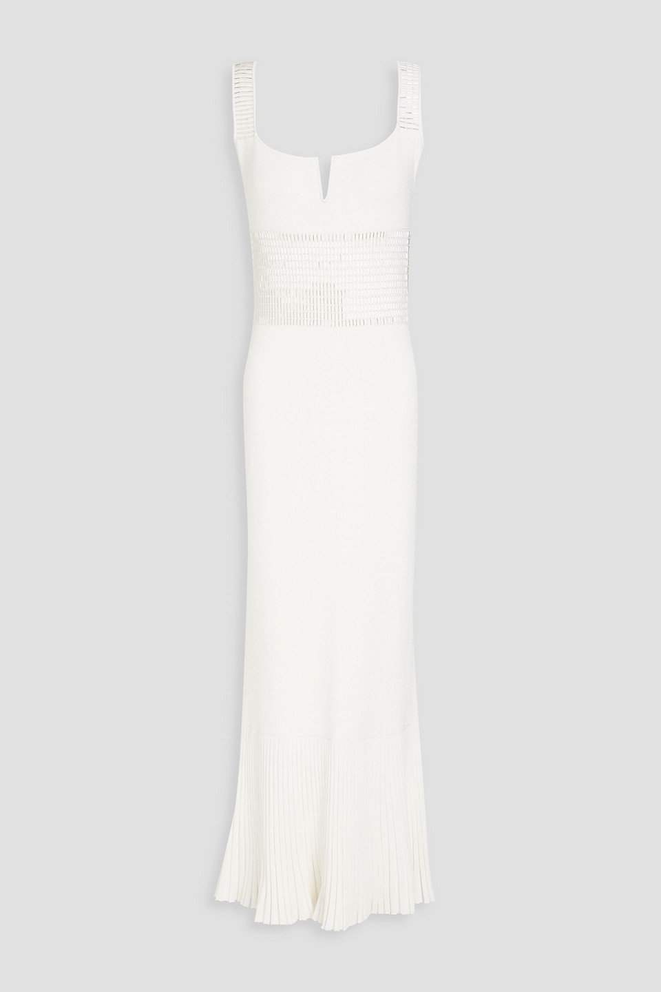 Atalanta bead-embellished knitted maxi dress
