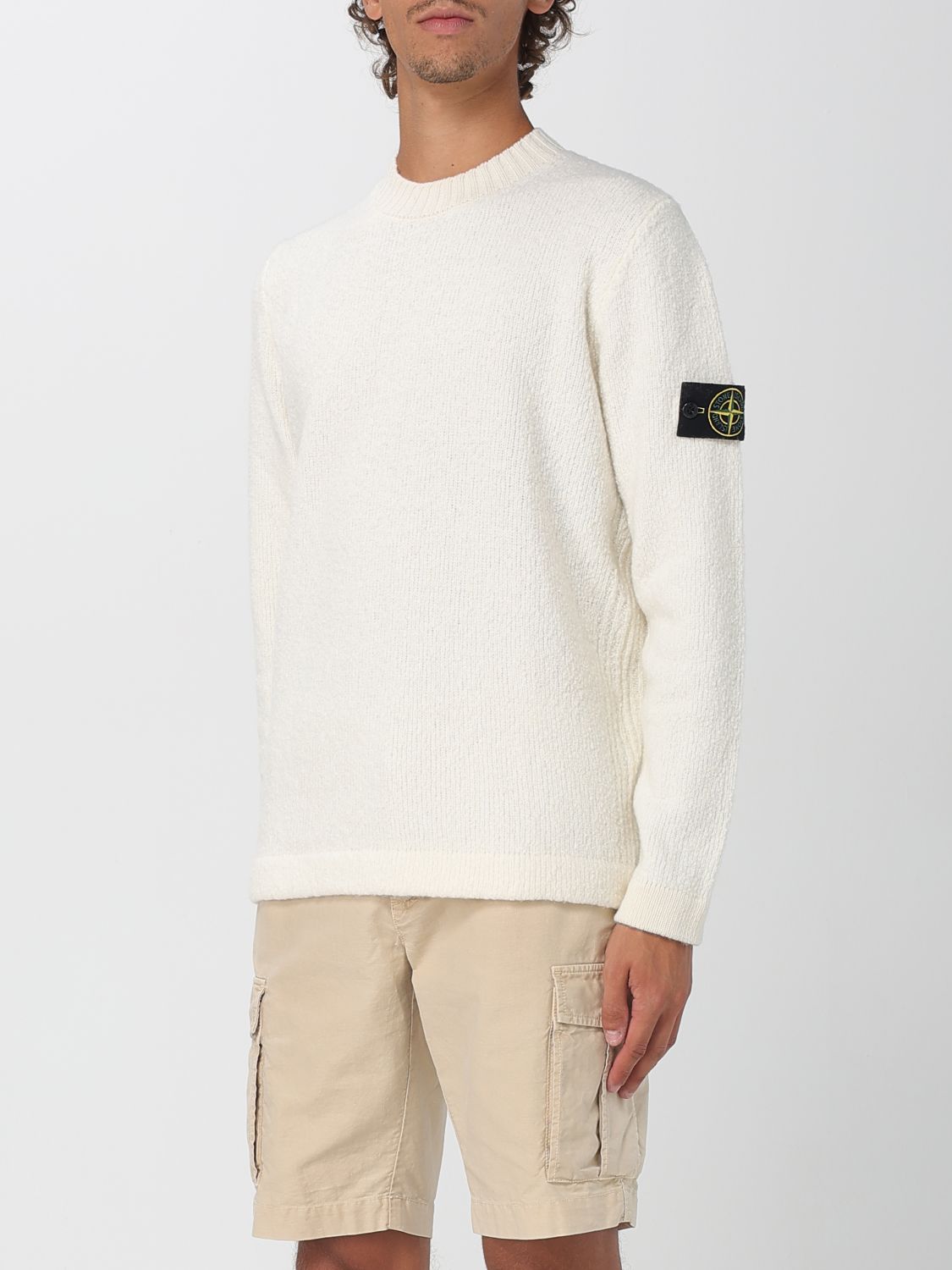 Sweater Men color Yellow Cream