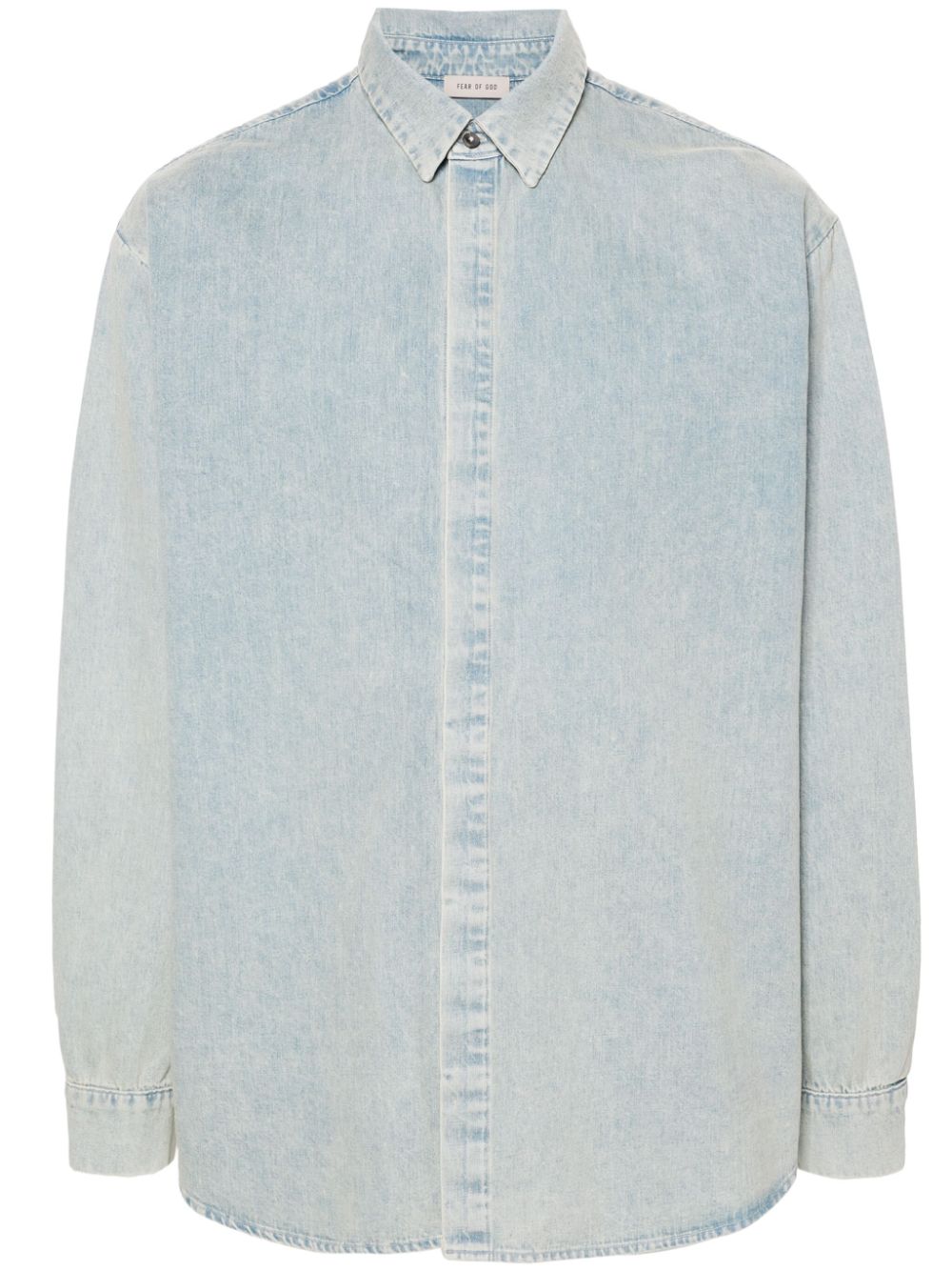 Button-up denim shirt - Green