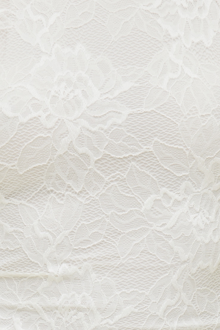 Lace Halter Top - White - Women Clothing