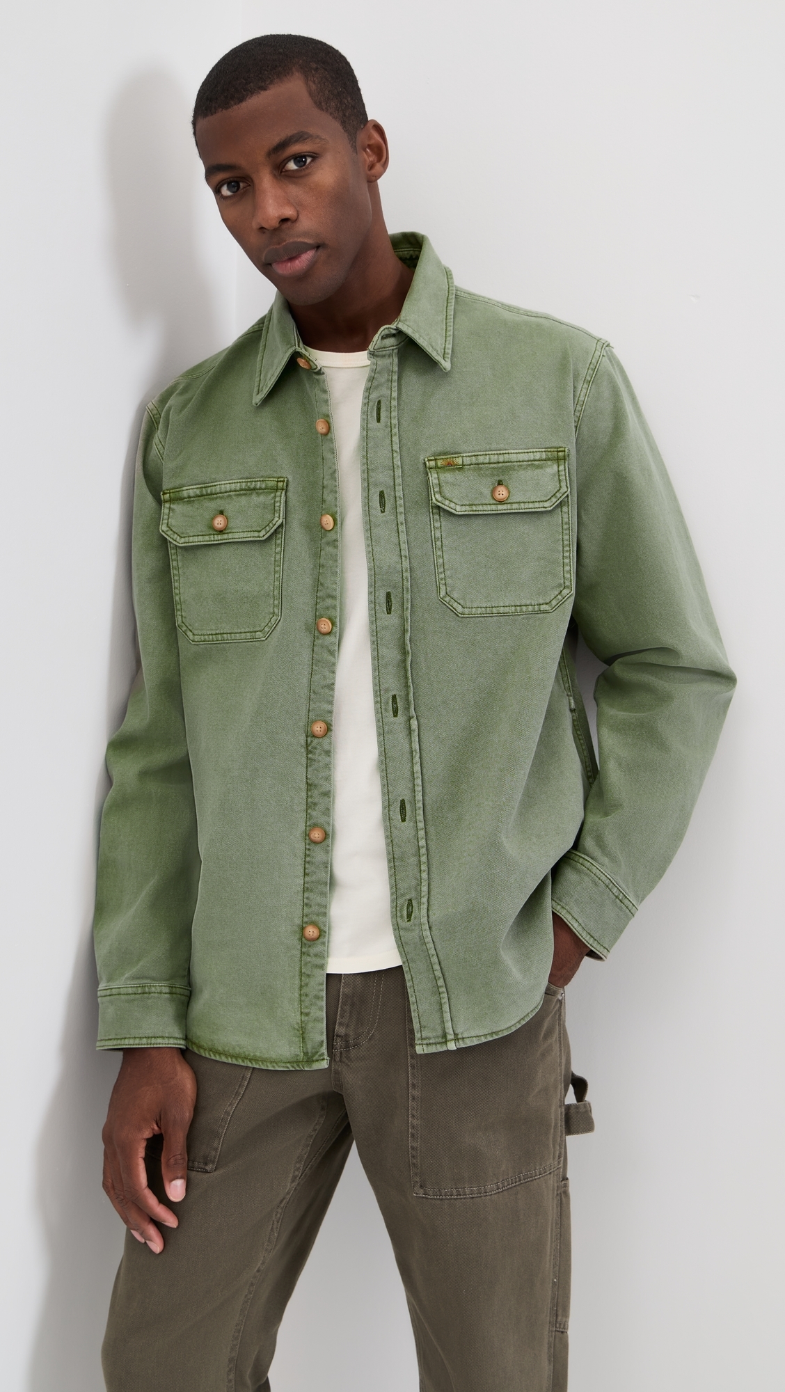 Sunwashed CPO Shirt Jacket Aspen Olive 