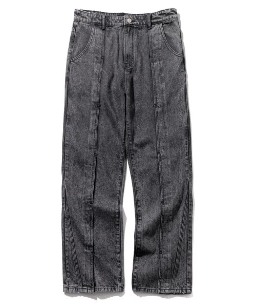 Incision Inverted Washed Denim Pants MFTJP001-BK