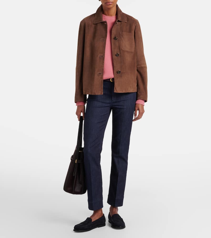 Diana cotton-blend slim pants