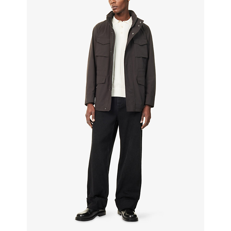 Mens M65 High-Neck Woven Field Jacket