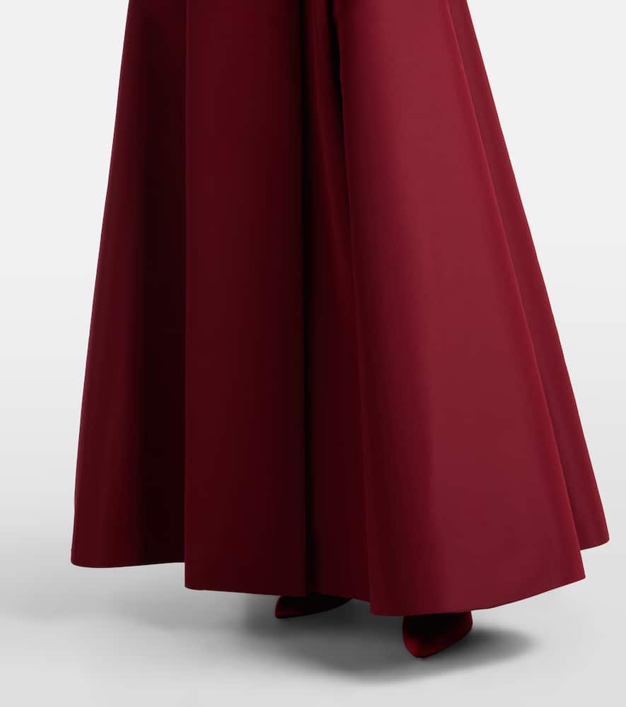 Belted silk gown