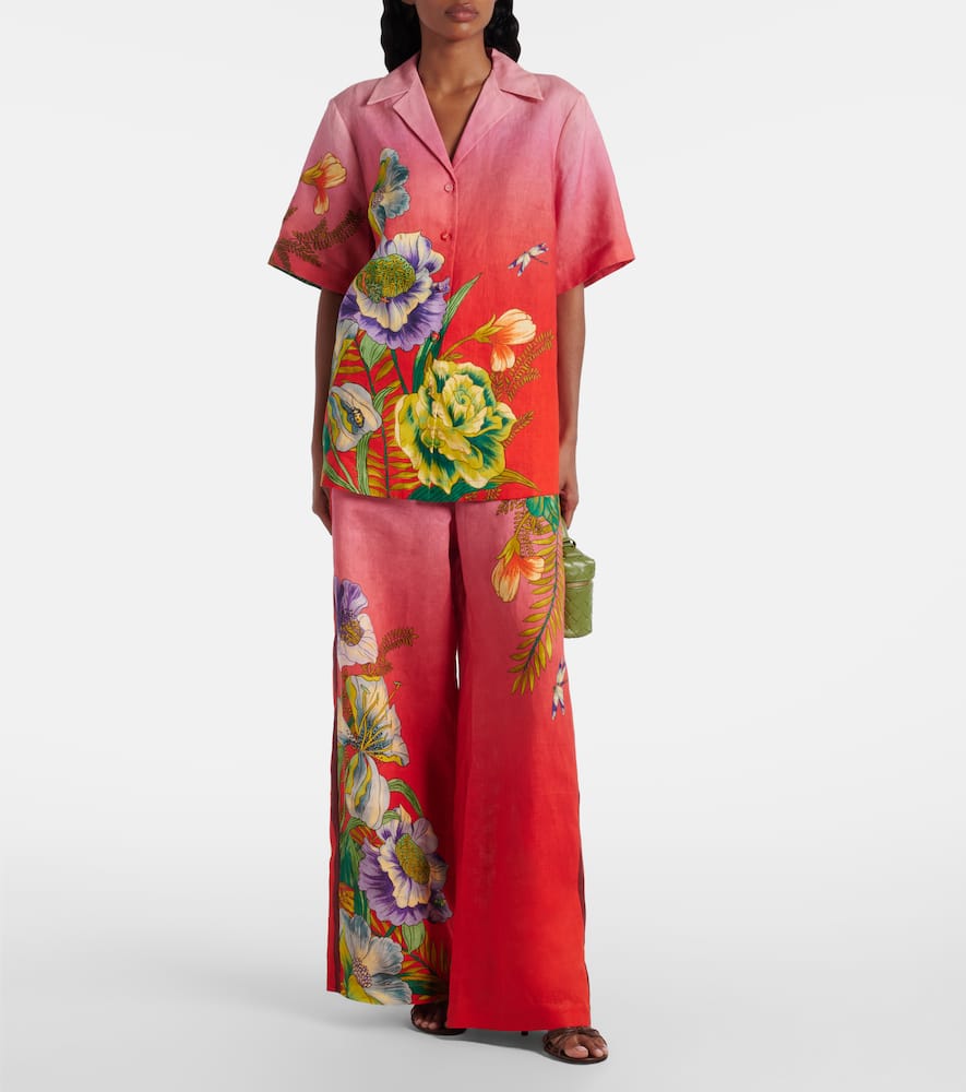 Alémais Inez floral linen shirt