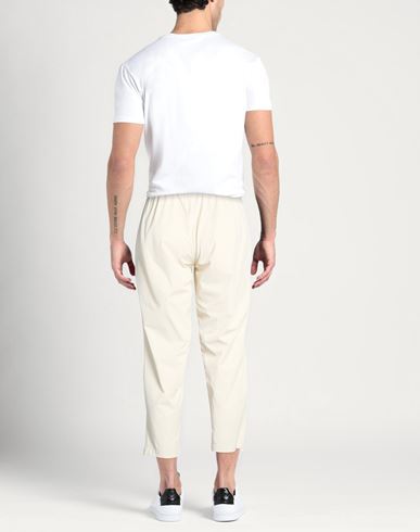 Man Pants Off white Size L Nylon, Elastane