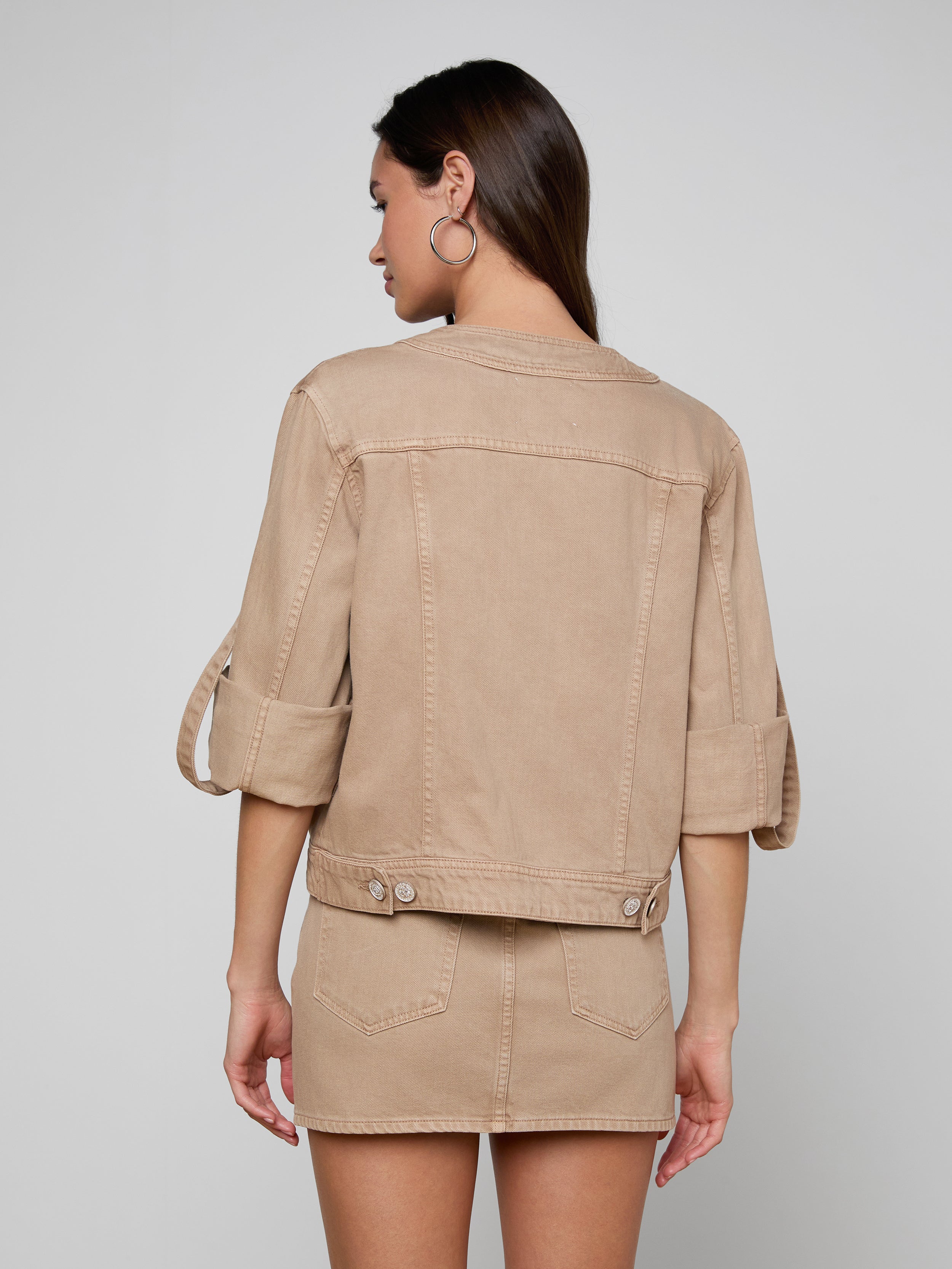 Anouk Jean Jacket In Dark Cappuccino