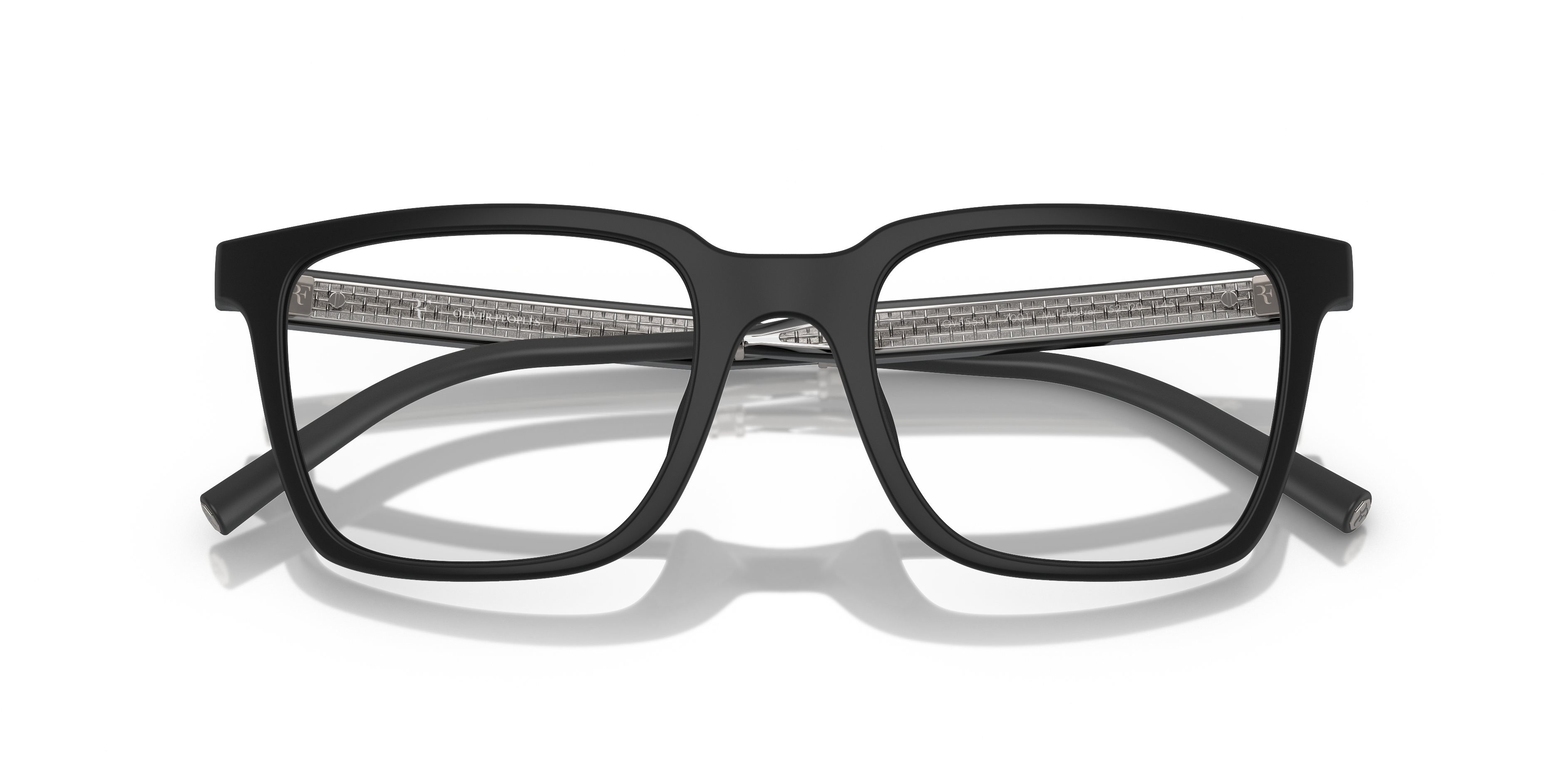 Oliver Peoples Herren Oliver Peoples OV5553U MR. FEDERER 7001 Optische Fassungen Injiziert Schwarz Transparent Quadratisch Norma