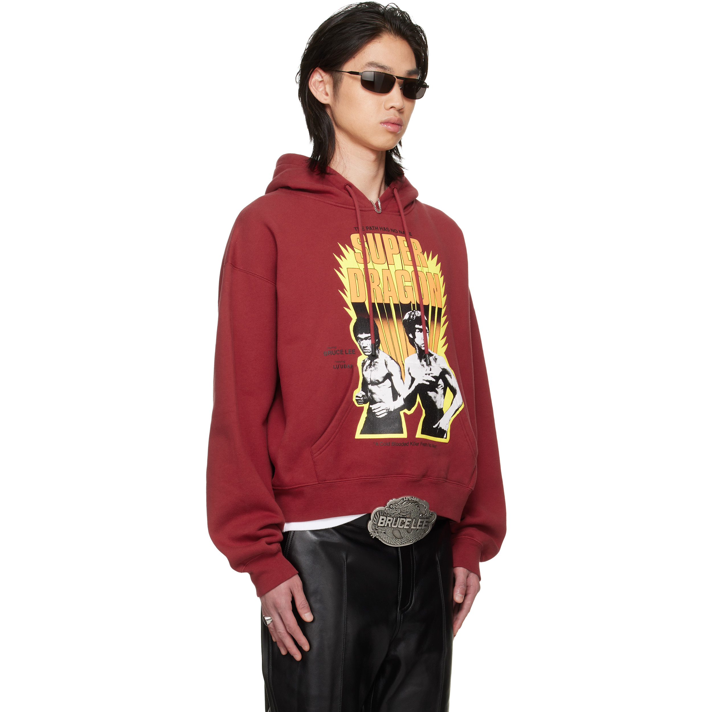 BRUCE LEE x LỰU ĐẠN Red Heavy Weight Gym Hoodie