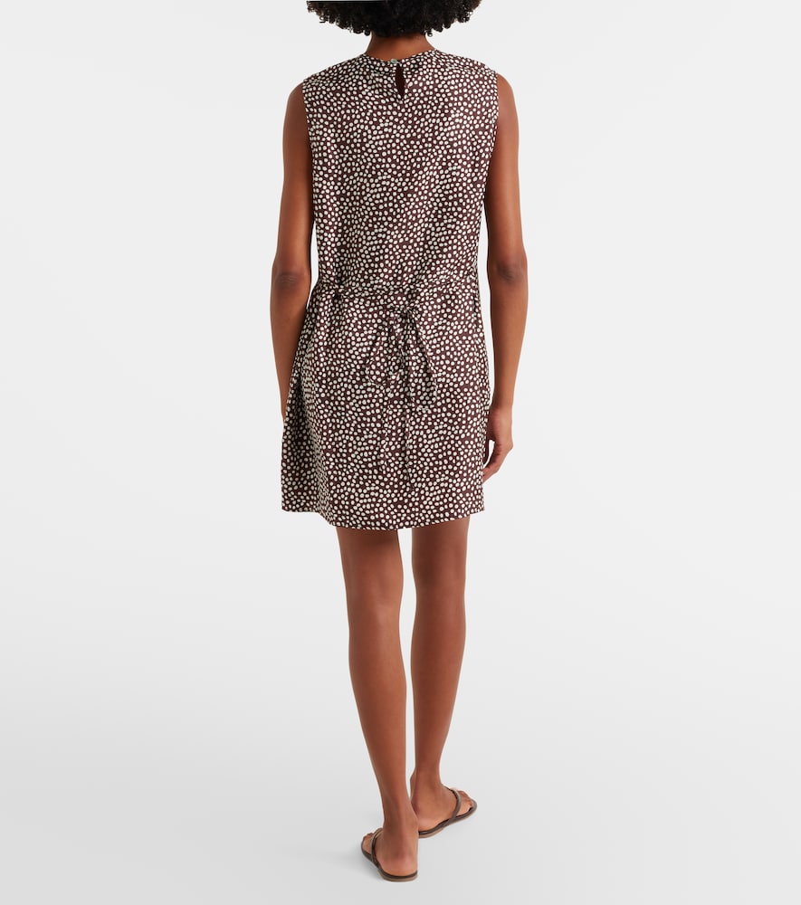 Sintra polka-dot silk twill minidress