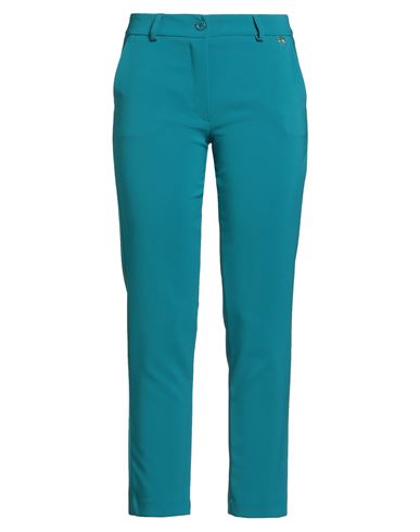 Gm Woman Pants Deep teal Size 6 Polyester, Elastane