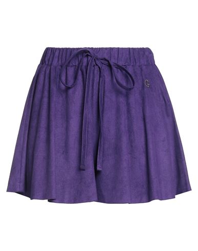 Woman Shorts & Bermuda Shorts Dark purple Size 8 Polyester, Elastane