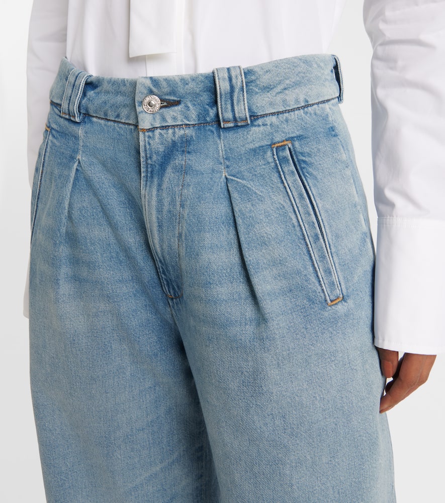 Cara twill cropped wide-leg pants