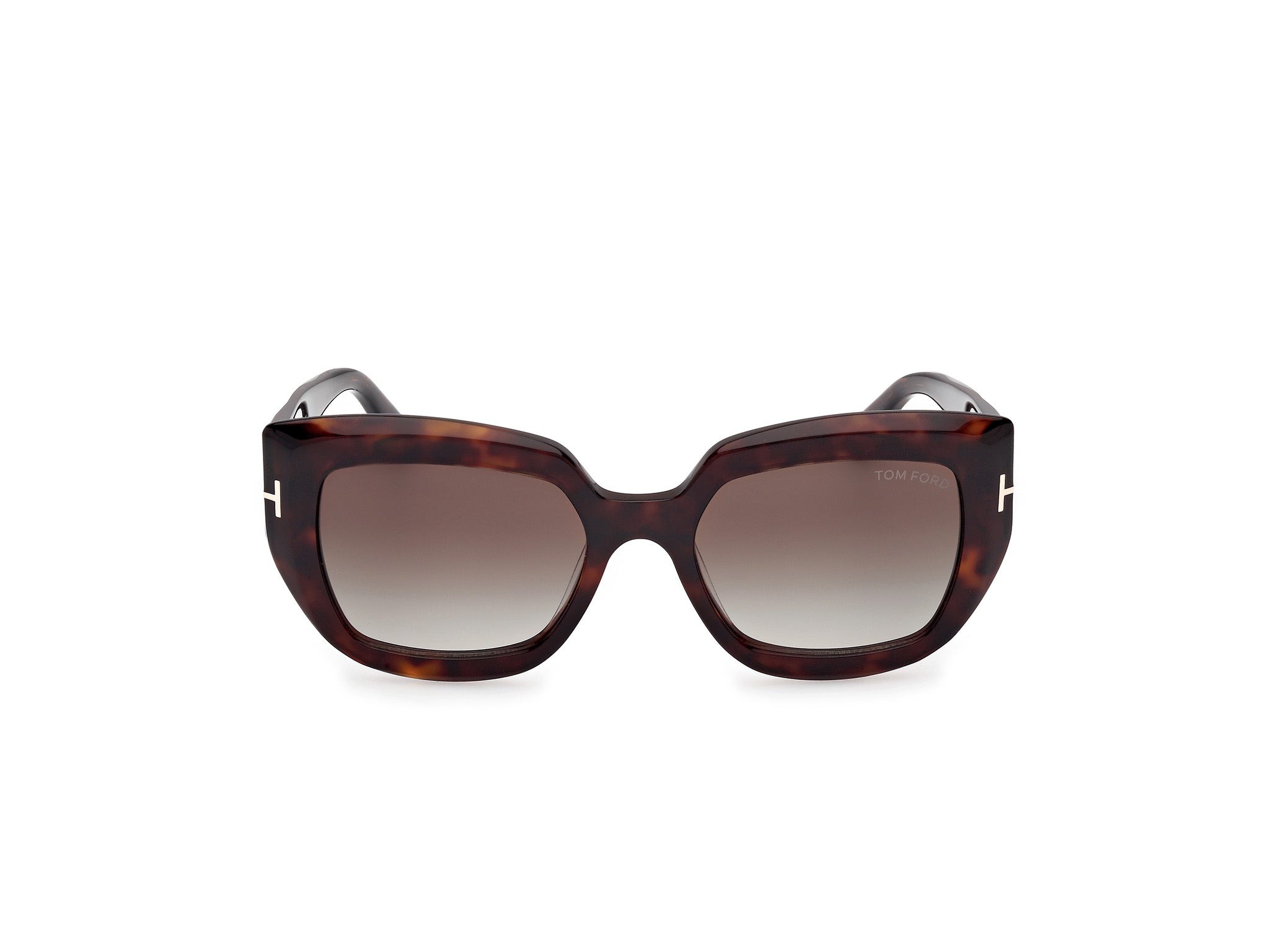TOM FORD Woman TOM FORD FT1192 SALTZMAN 52B Sunglasses Acetate Havana Grigio Butterfly Normal Sfumato