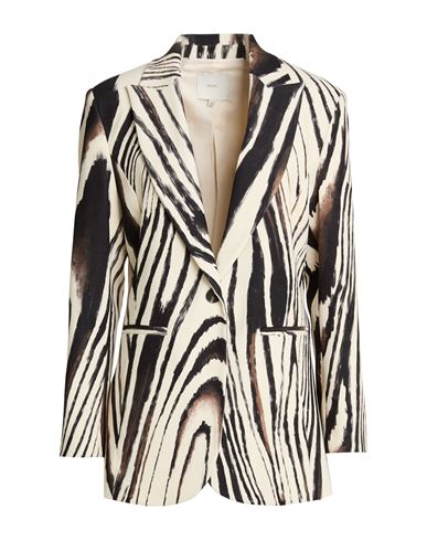 Woman Blazer Ivory Size 10 Polyester, Elastane