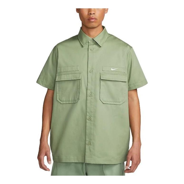 Life Woven Military Button-Down Shirt 'Green'