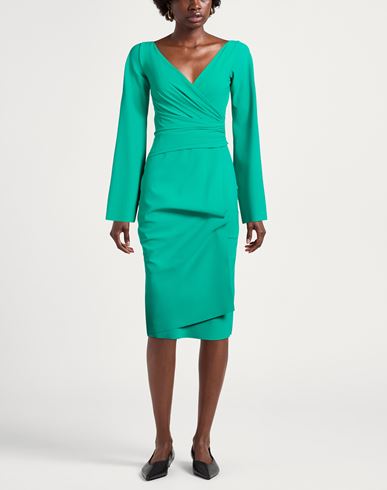 Woman Midi dress Green Size 4 Polyamide, Elastane