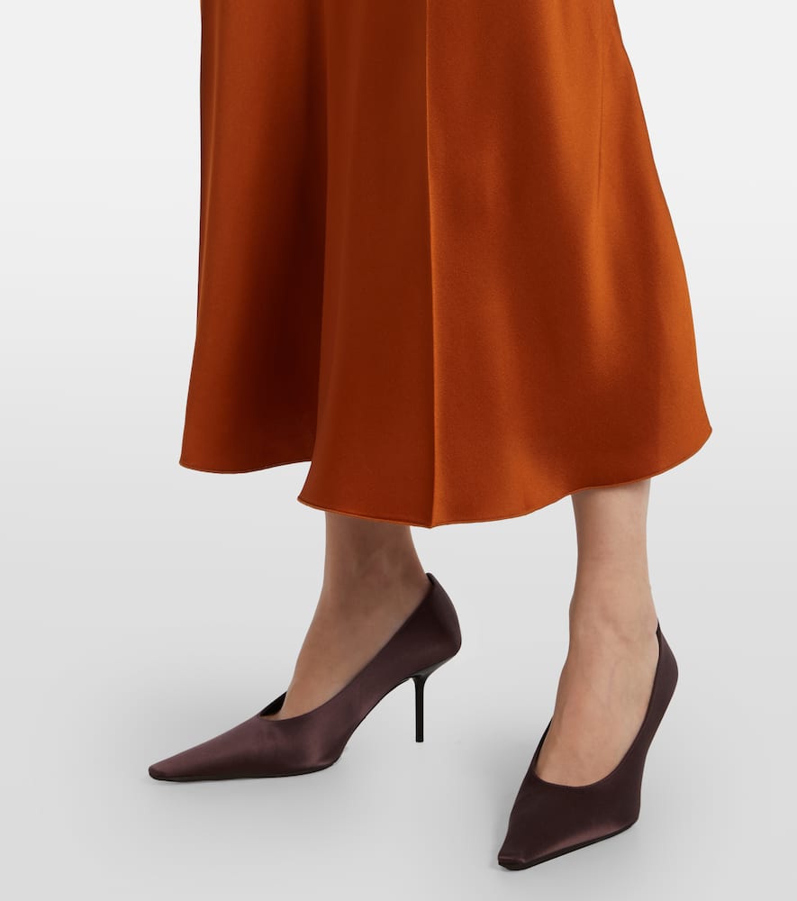 Gathered midi dress