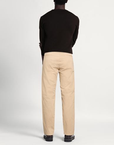 Man Pants Beige Size 42 Cotton, Elastane