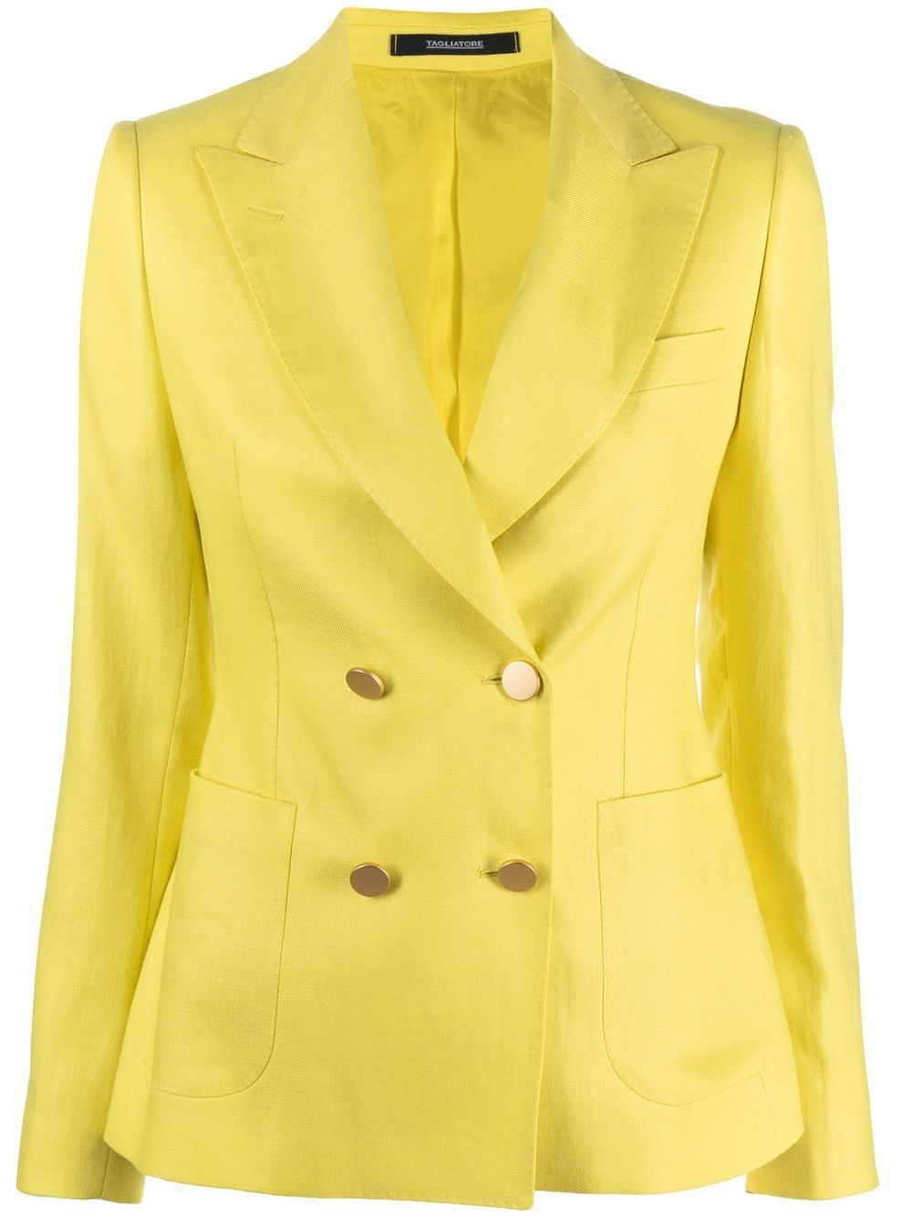 Double-breasted tailored blazer - Yellow
