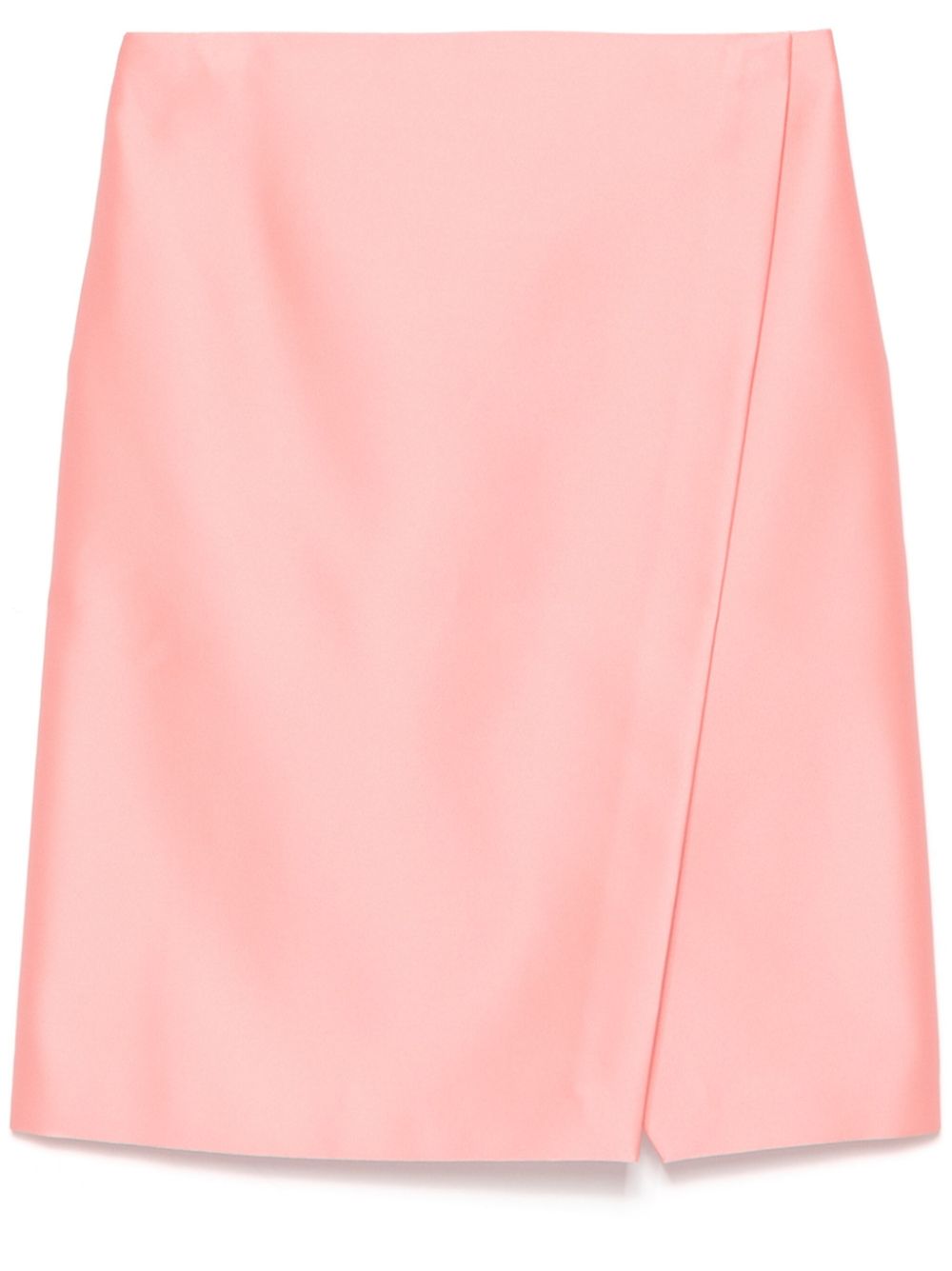 Duchess satin wrap mini skirt - Pink