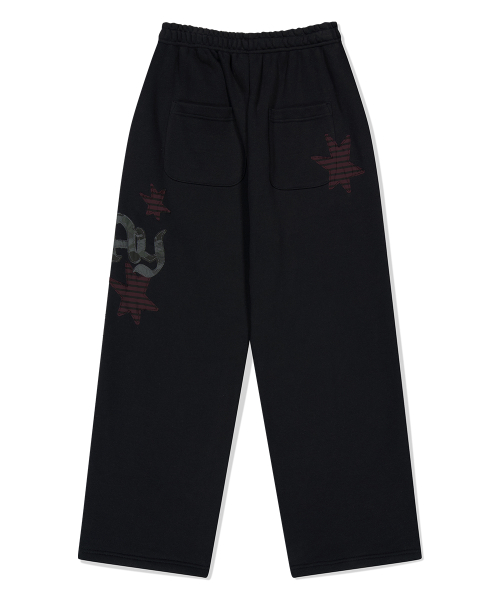 PRAY APPLIQUE SWEAT PANT BLACK