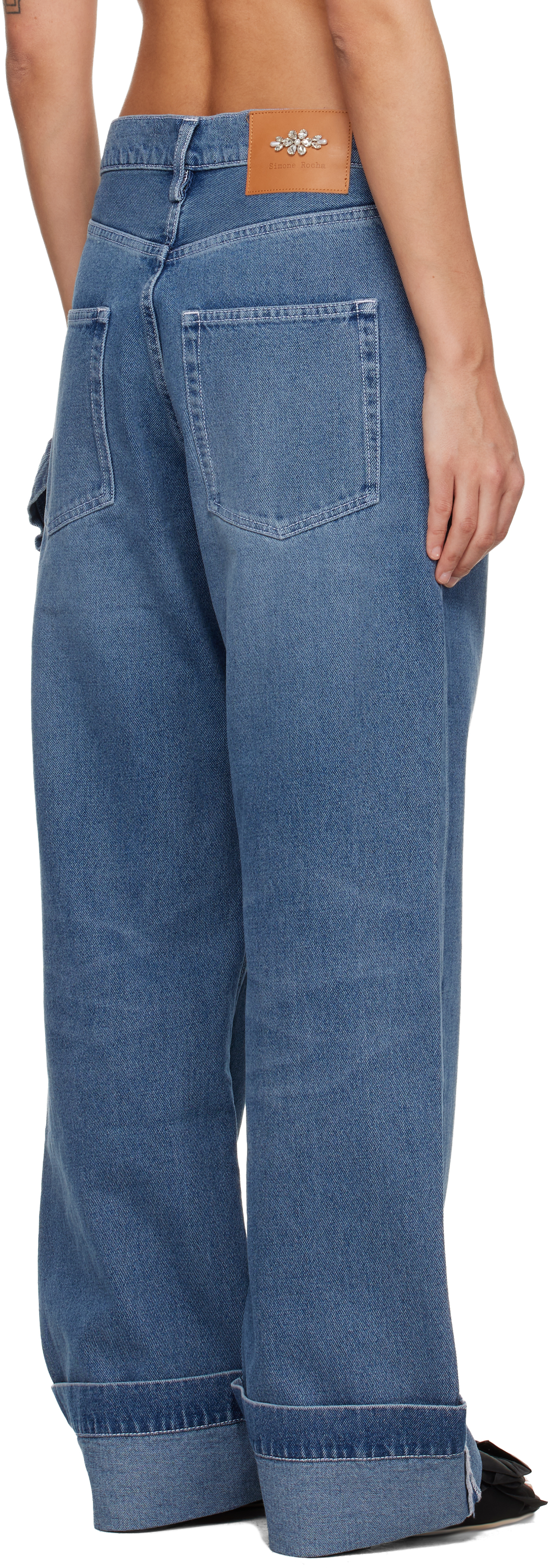 Blue Straight Leg Jeans