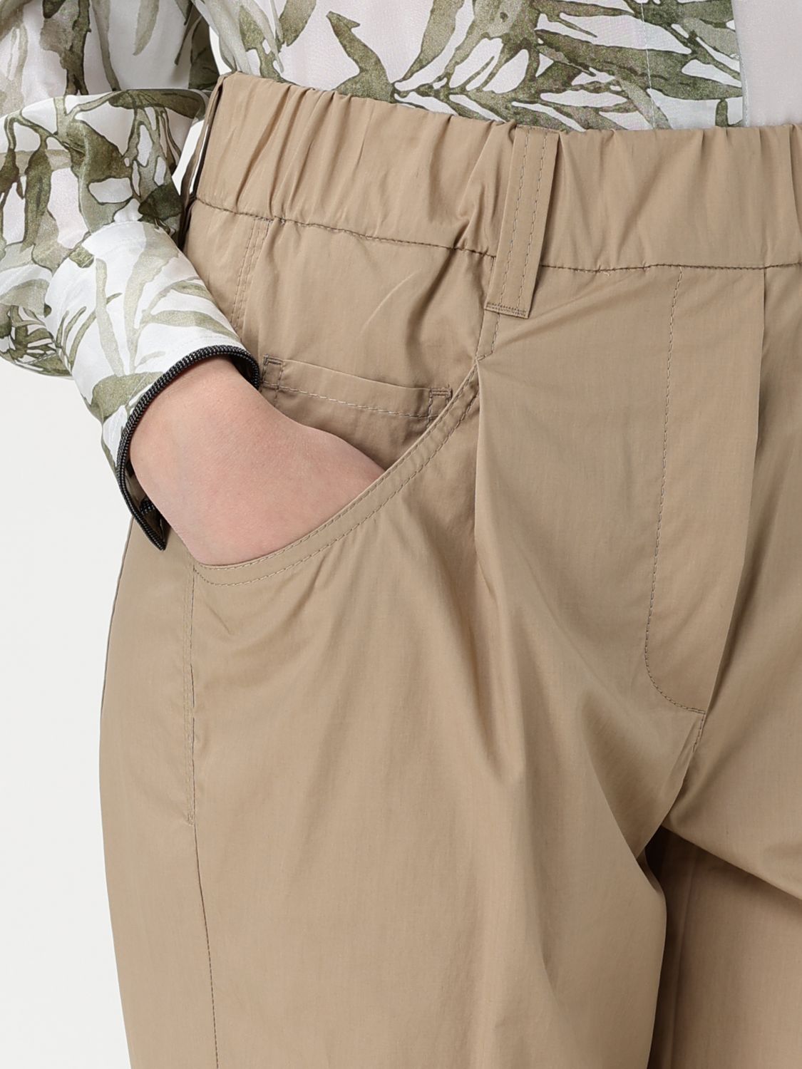Pants BRUNELLO CUCINELLI Woman color Brown