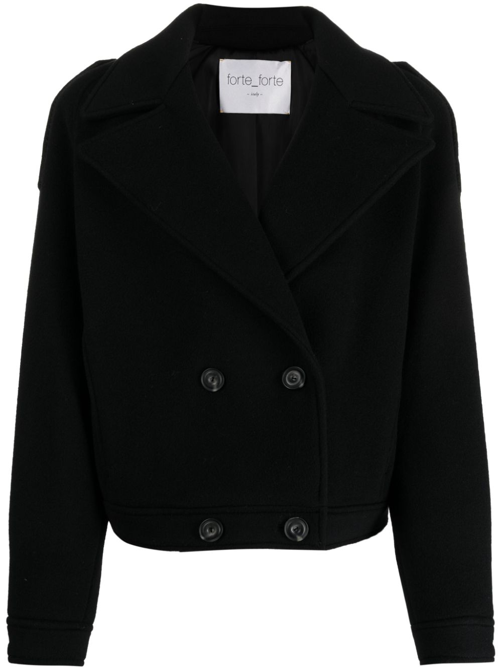 Tailored virgin-wool biker jacket - Black