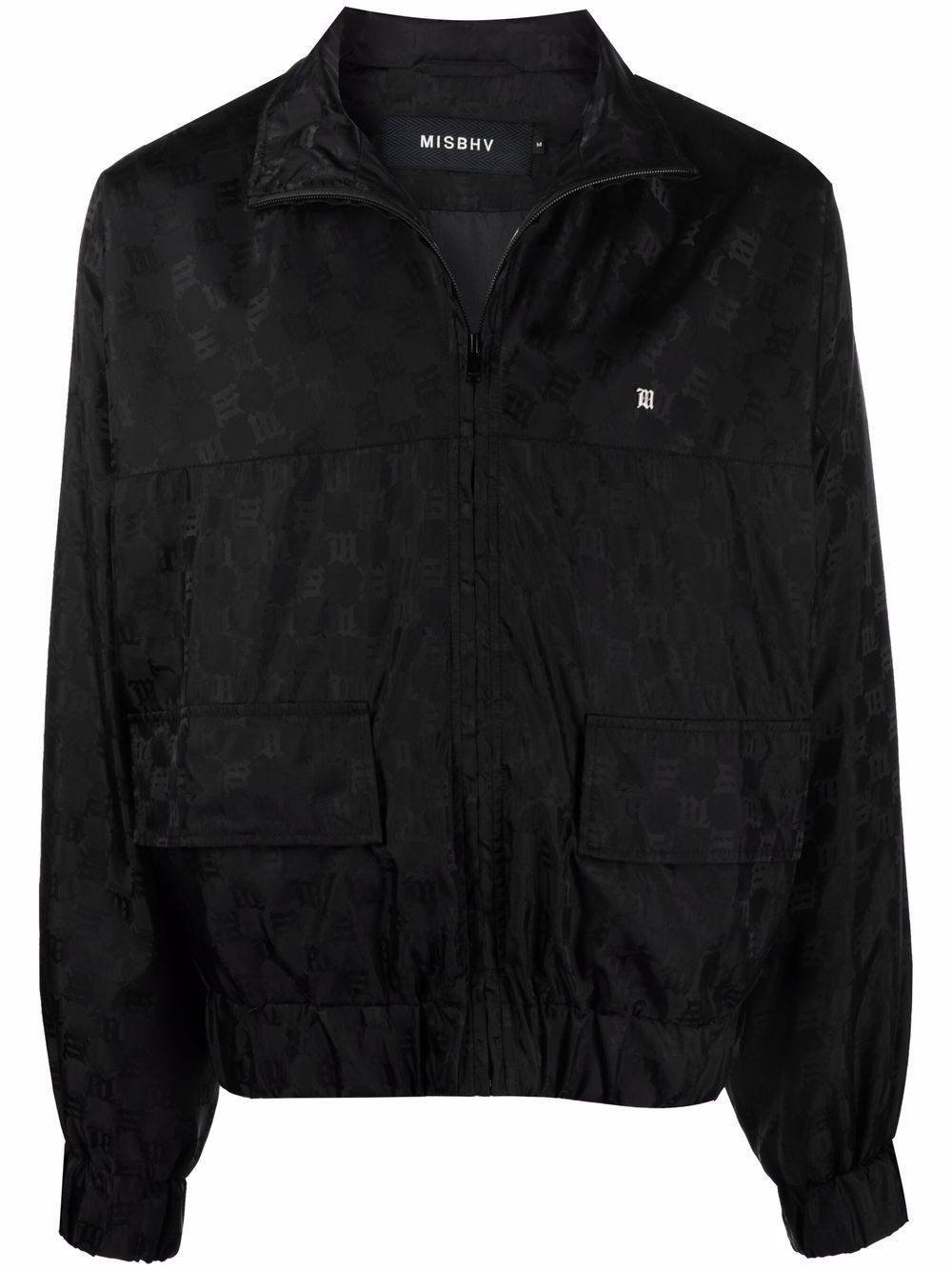 Embroidered-logo jacket - Black