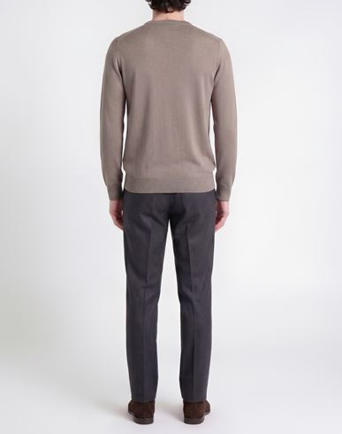 Man Sweater Taupe Size XXXL Merino Wool