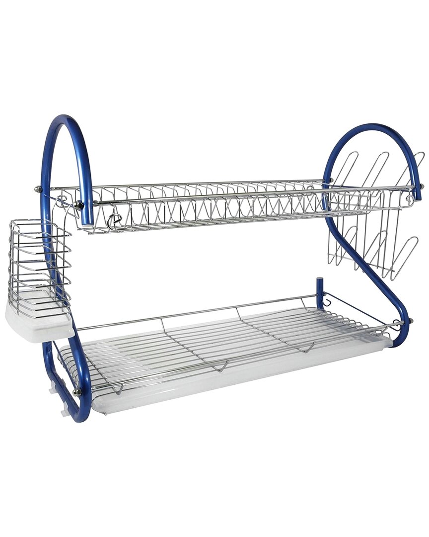 22-Inch 2-Tier Chrome Dish Rack