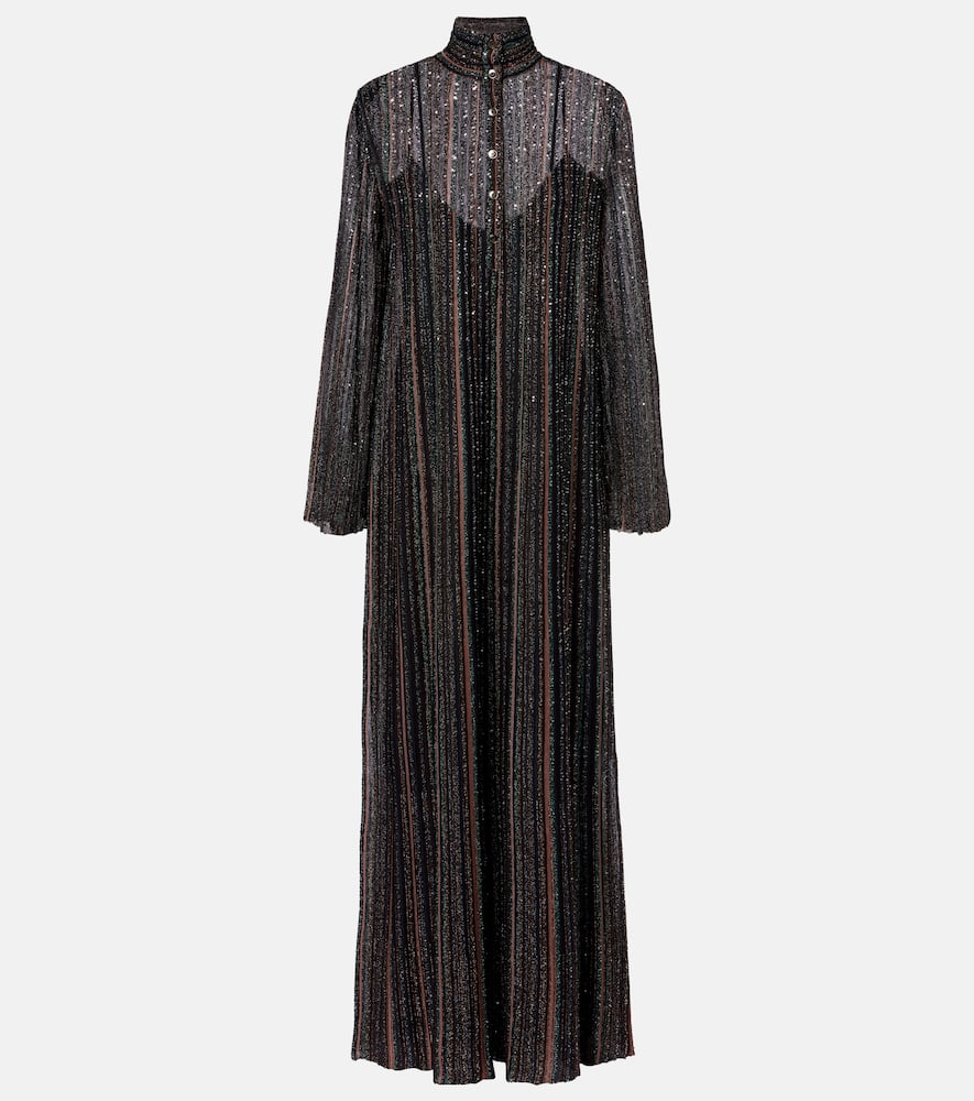 Sequined lamé maxi dress