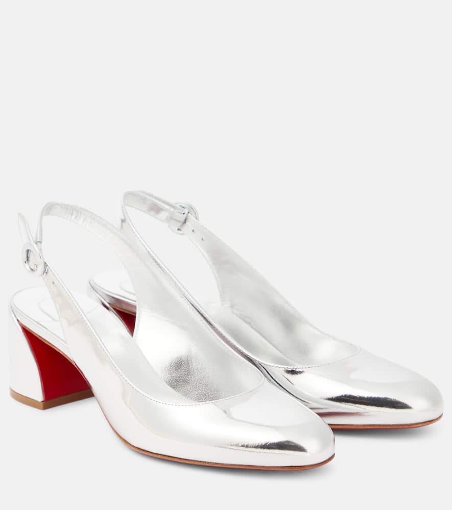 So Jane Sling metallic leather slingback pumps