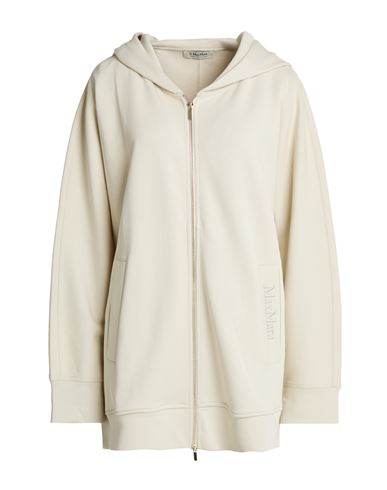 Woman Sweatshirt Beige Size S Cotton, Polyester