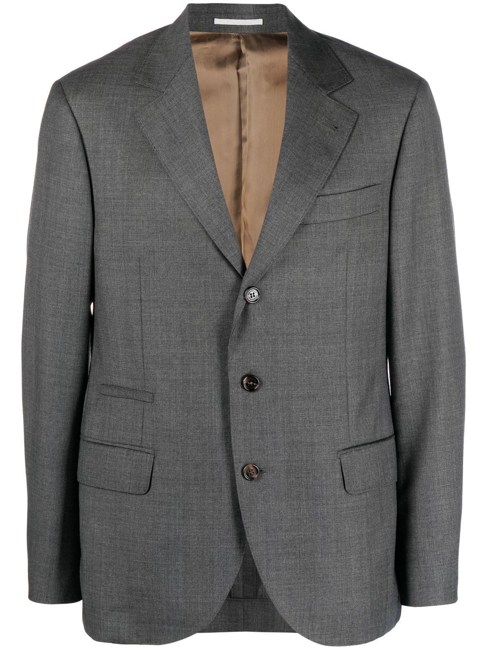 Single-breasted wool blazer - Grey