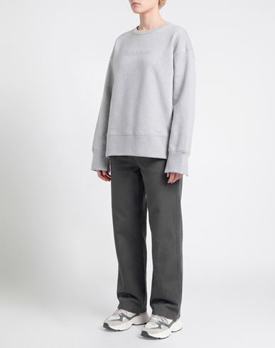 Woman Sweatshirt Grey Size M Cotton, Polyester