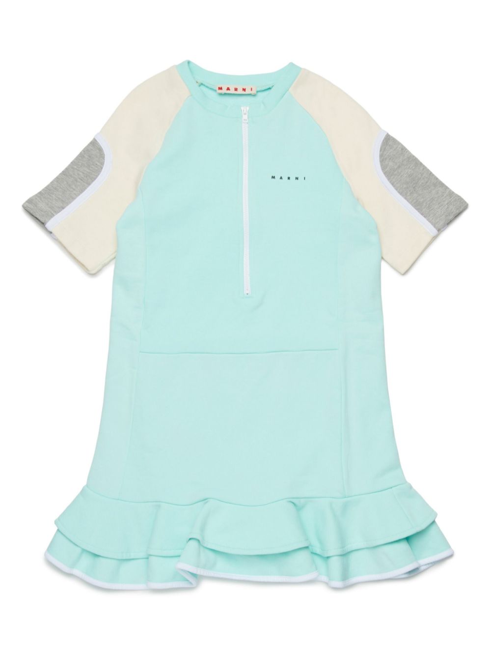 Ruffle-hem dress - Yellow