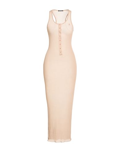 Andreādamo Woman Maxi dress Sand Size S Cotton, Nylon