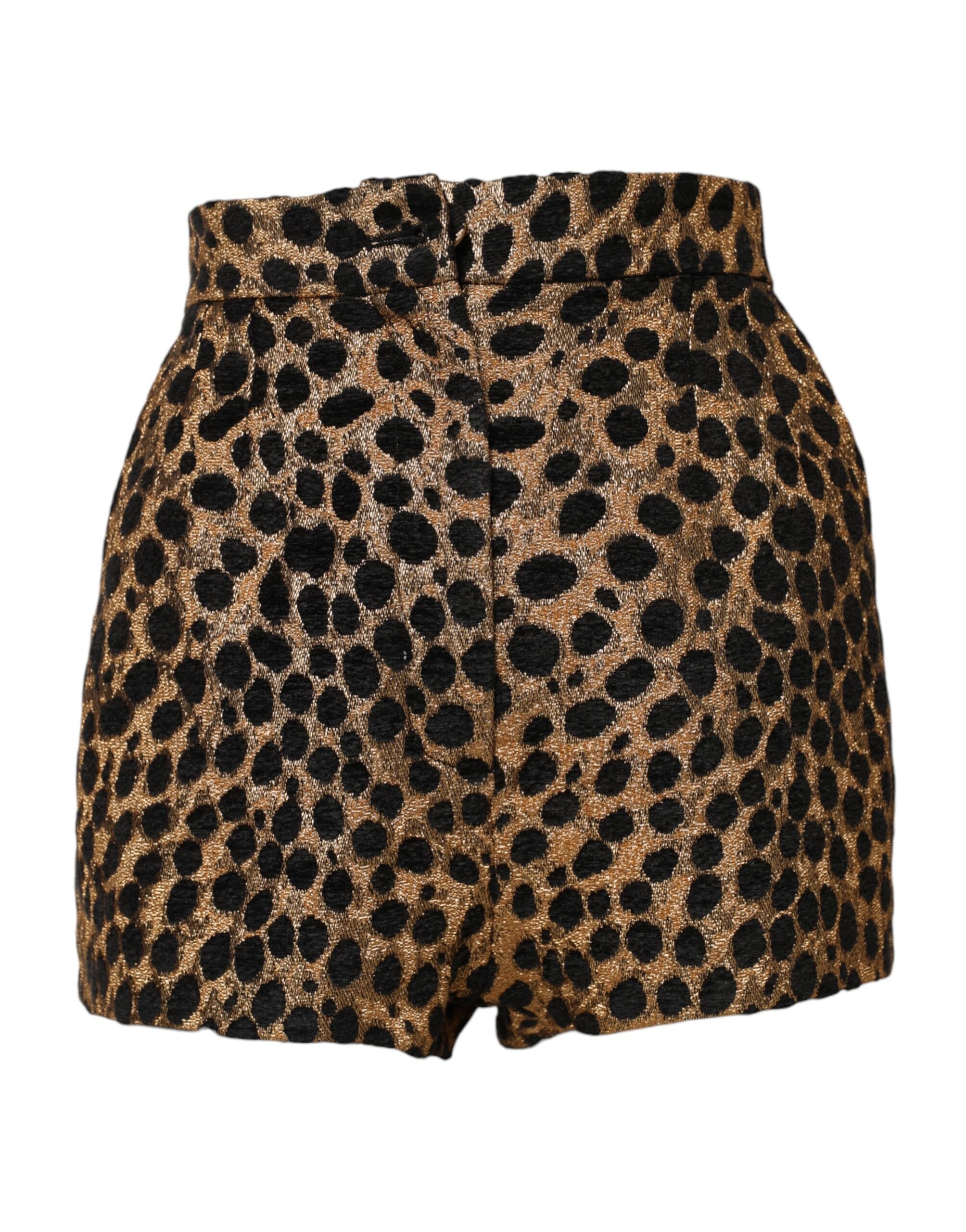 Leopard-Print Shorts — Brown