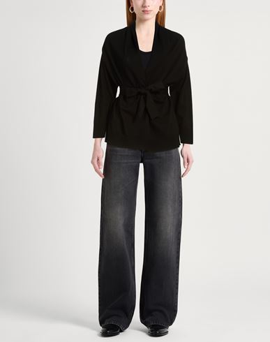 Woman Cardigan Black Size 6 Cotton