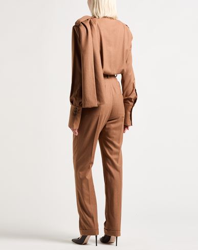Woman Jumpsuit Camel Size XS Wool
