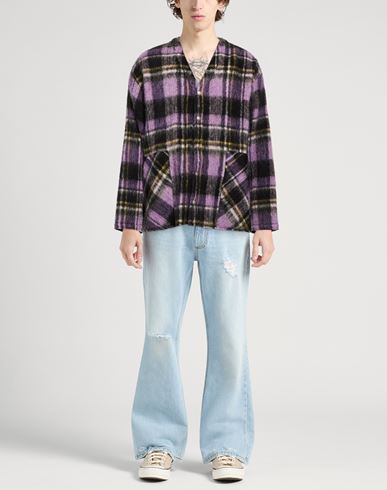 Man Shirt Purple Size 36 Virgin Wool, Alpaca wool, Mohair wool, Polyamide