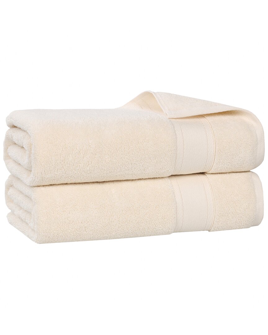 Superior Set of 2 Belmont Zero Twist Cotton Medium Weight Soft Absorbent Bath  Sheets