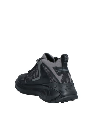 Tod's No_code Man Sneakers Black Size 12 Leather, Textile fibers
